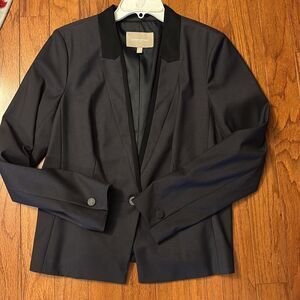 Banana Republic Black and Gray Blazer Tailored Suit Jacket